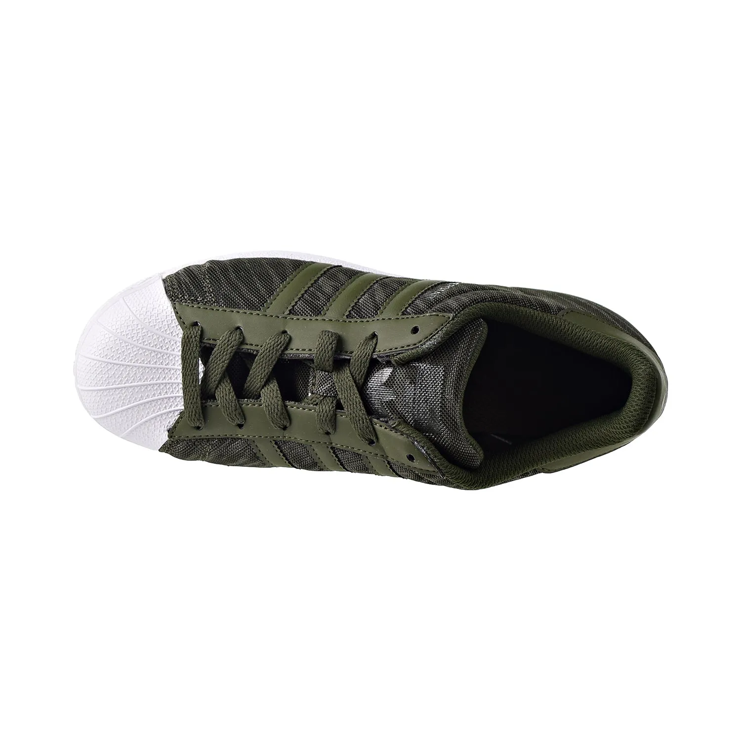 Adidas Superstar Glitter Mesh J Big Kids Shoes Night Cargo/Footwear White