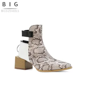 Bigsizeheels American street west ankle boots - White
