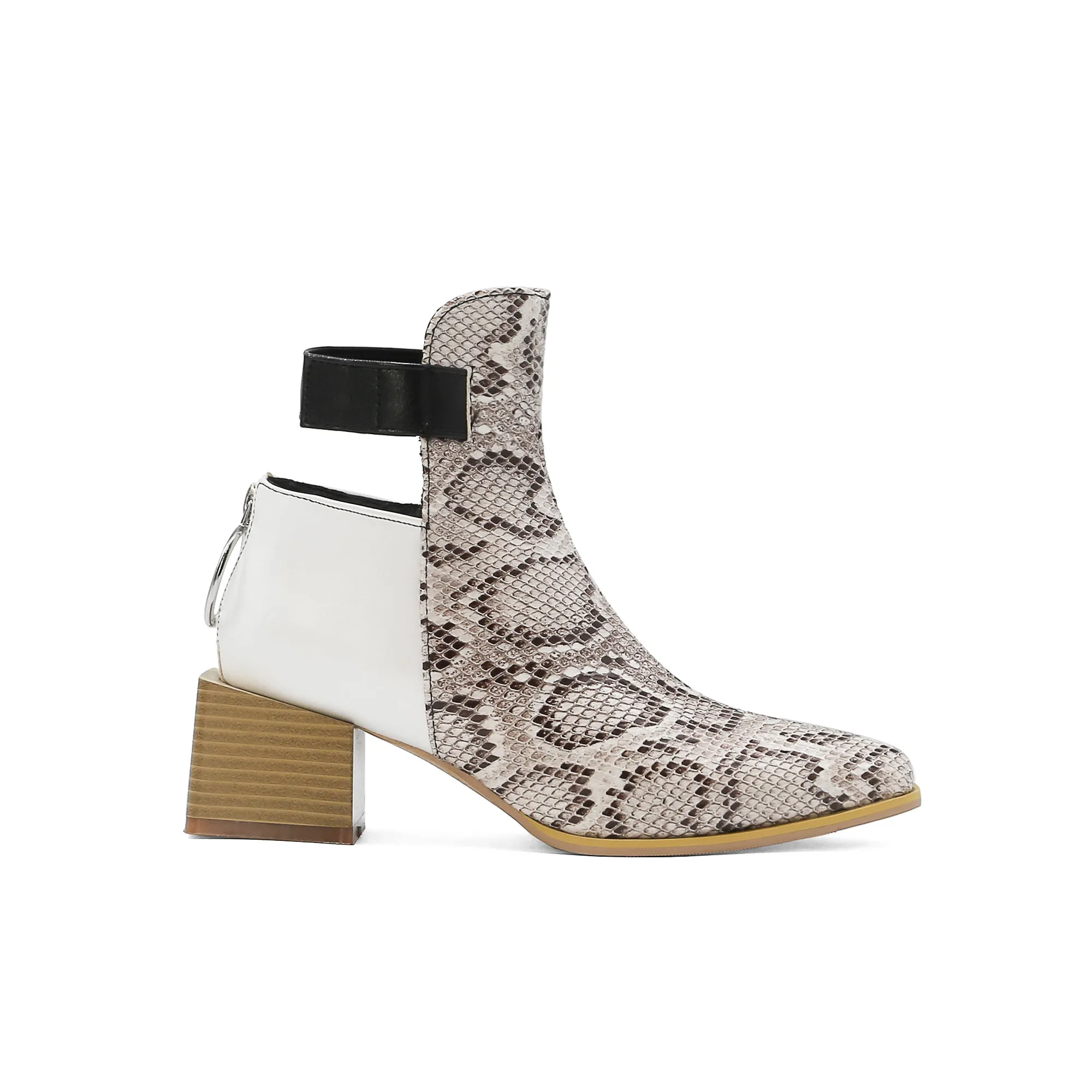 Bigsizeheels American street west ankle boots - White