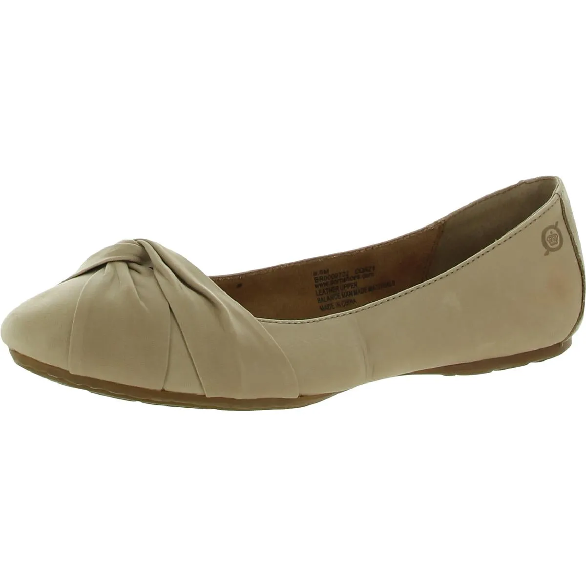 Born Womens Lilly Leather Slip On Ballet Flats
