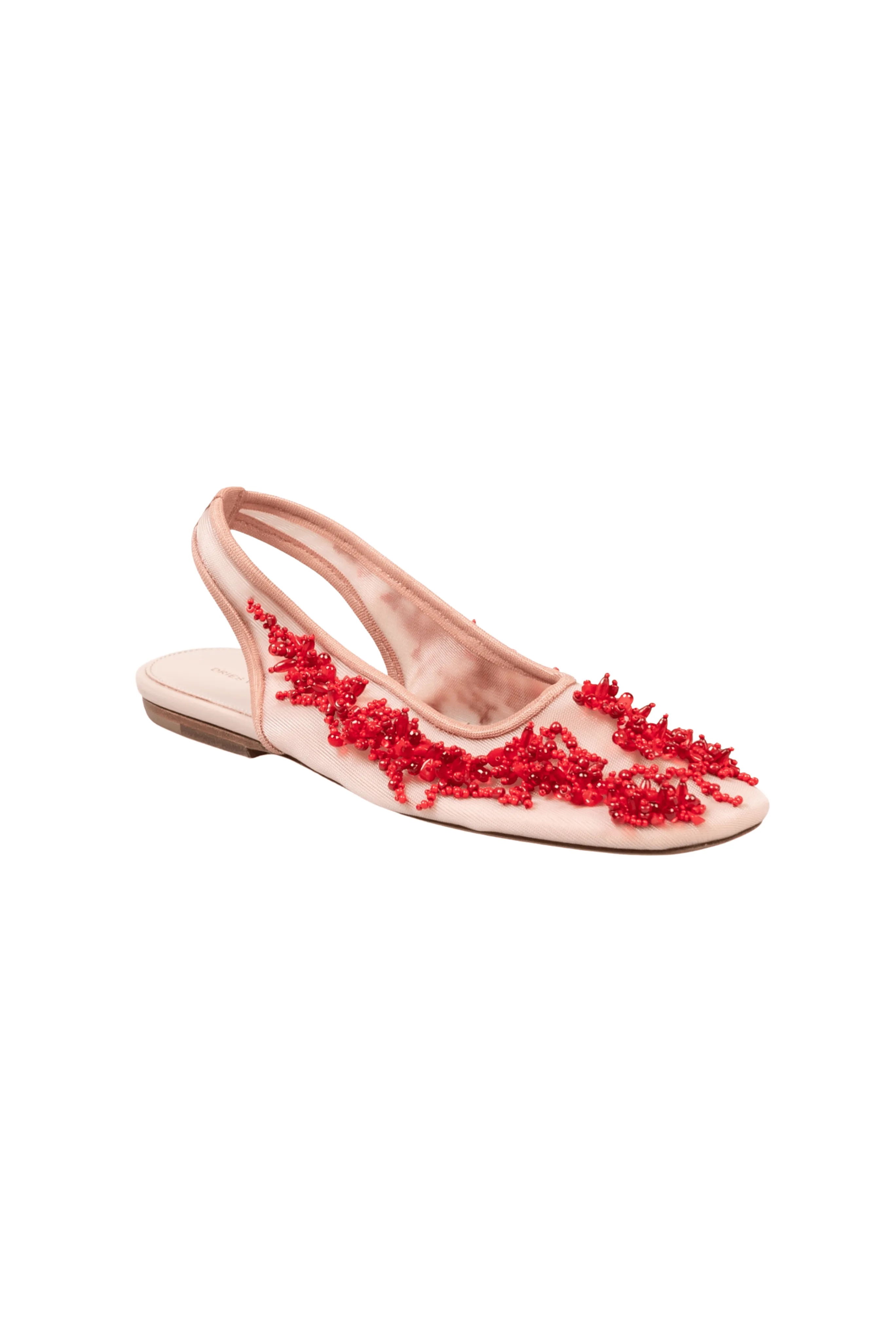 Embroidered Blush Ballet Flats
