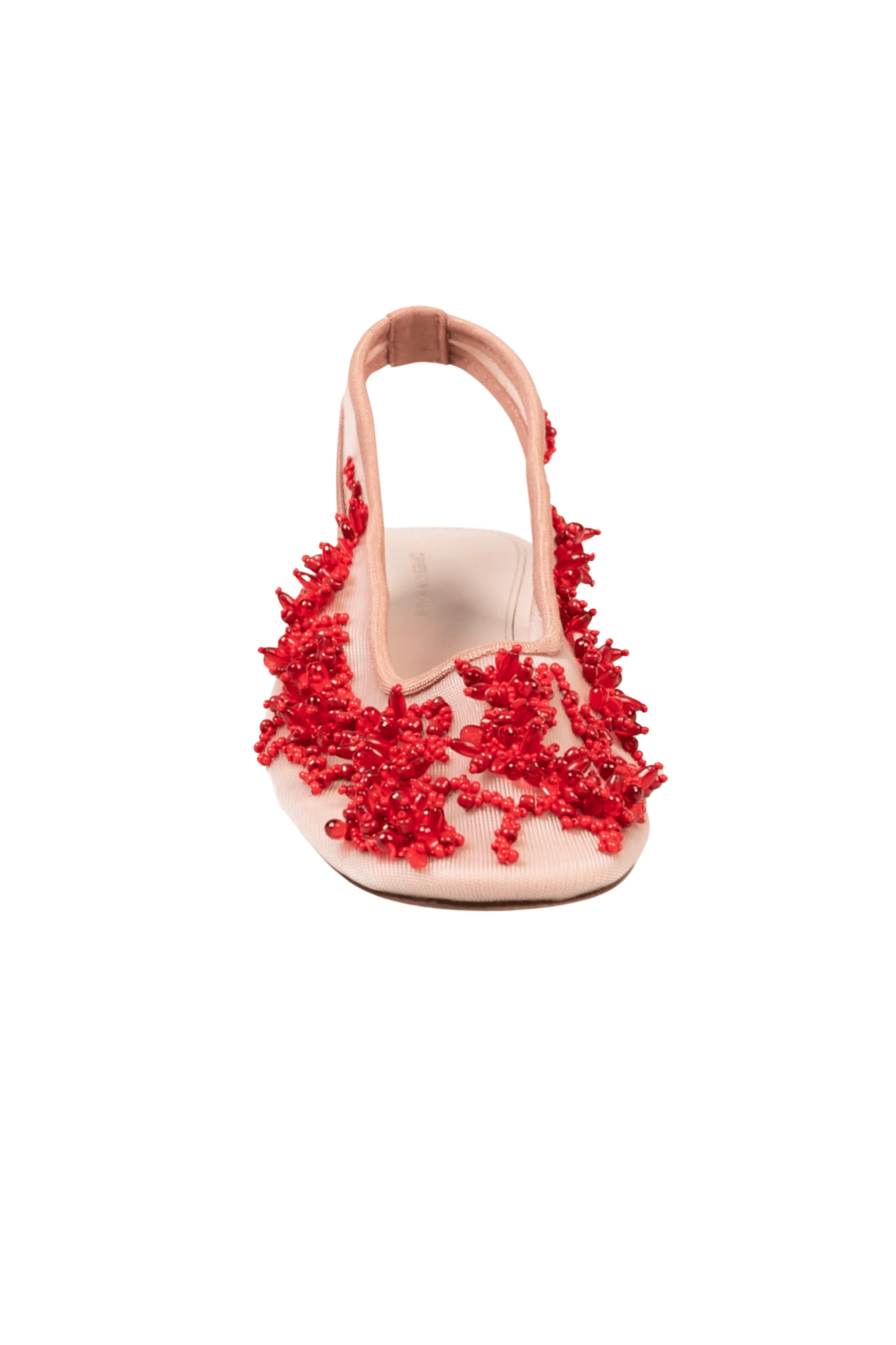 Embroidered Blush Ballet Flats