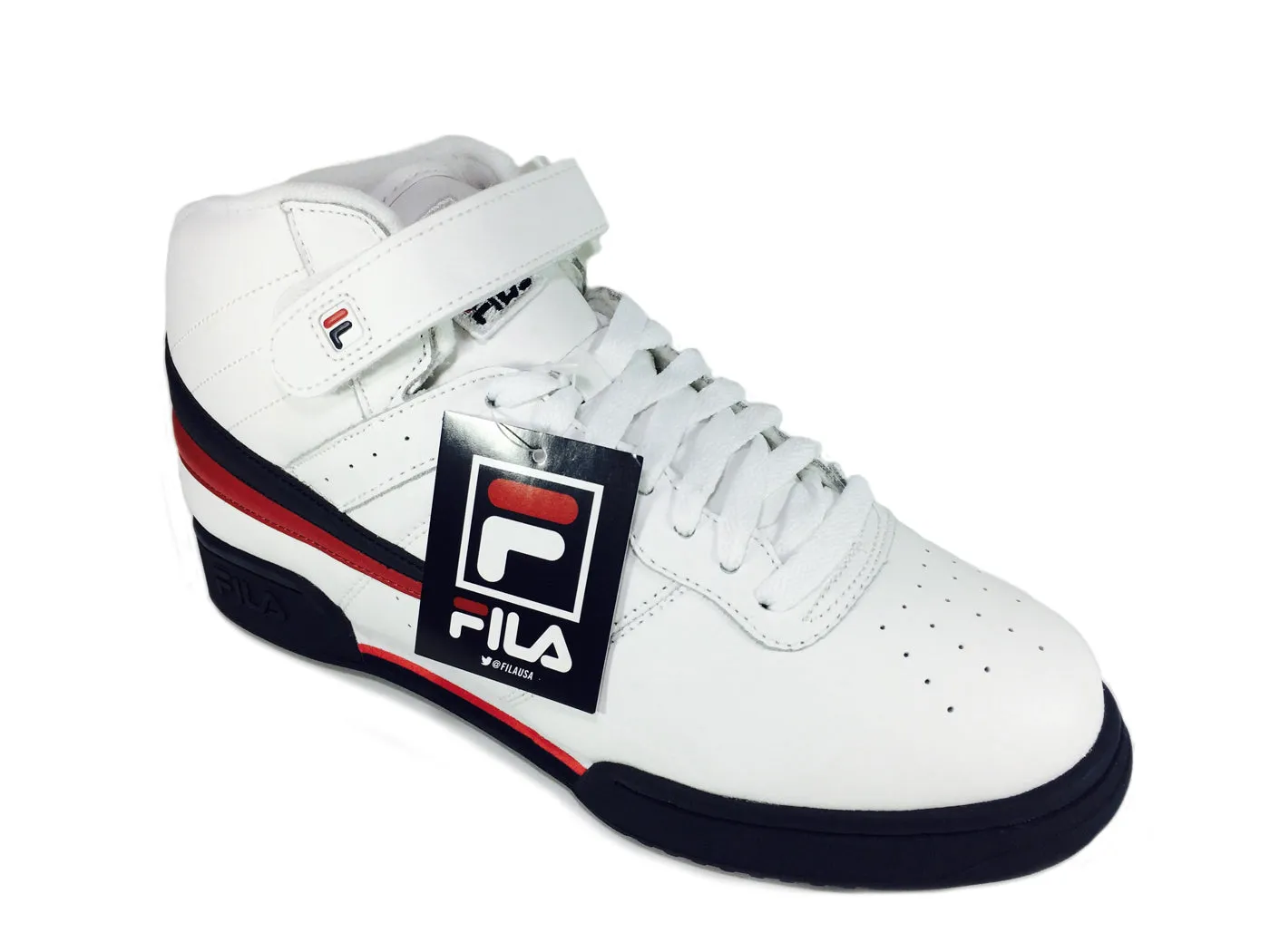 Fila F-13 Mid-Top Sneakers in White