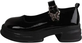 Girls Round Toe Ankle Strap Mary Jane School Shoes Fashion Mary Jane Chunky Platform Oxford Dress Shoe Shoes for Girls