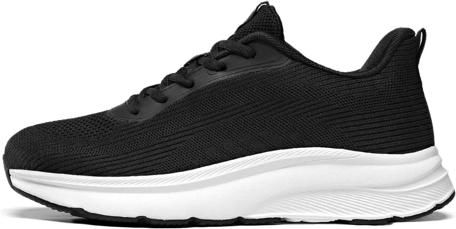 KDN Men's Wide Toe Box Shoes Cushioned Road Running Shoes Non Slip Mens Walking Sneakers for Wide Feet Comfortable Athletic Gym Workout Shoes Wide Width