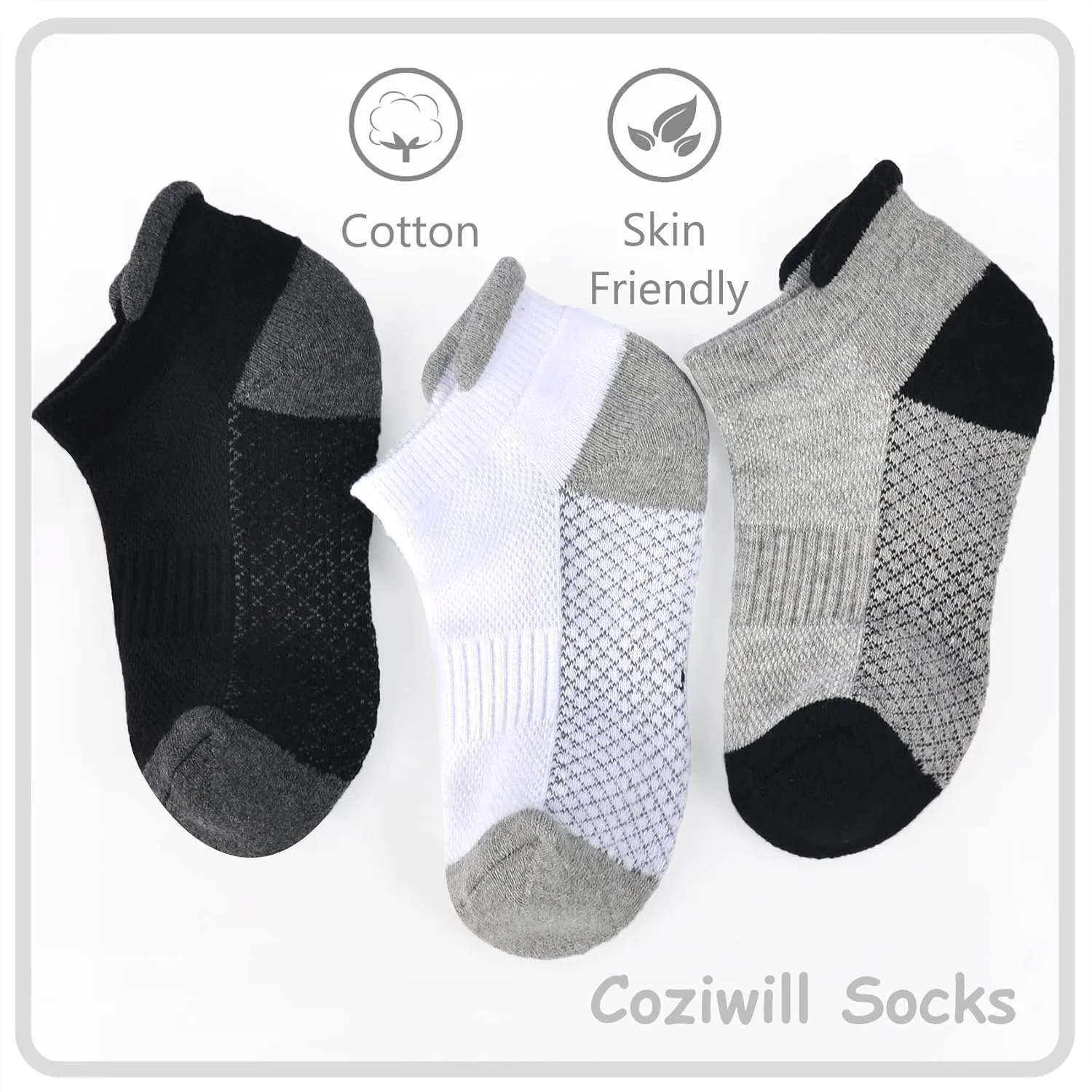 Kids Ankle Socks Boys Cushioned Athletic Crew Socks Girls Cotton Quarter Socks Sports Children Youth Women 12 Pairs