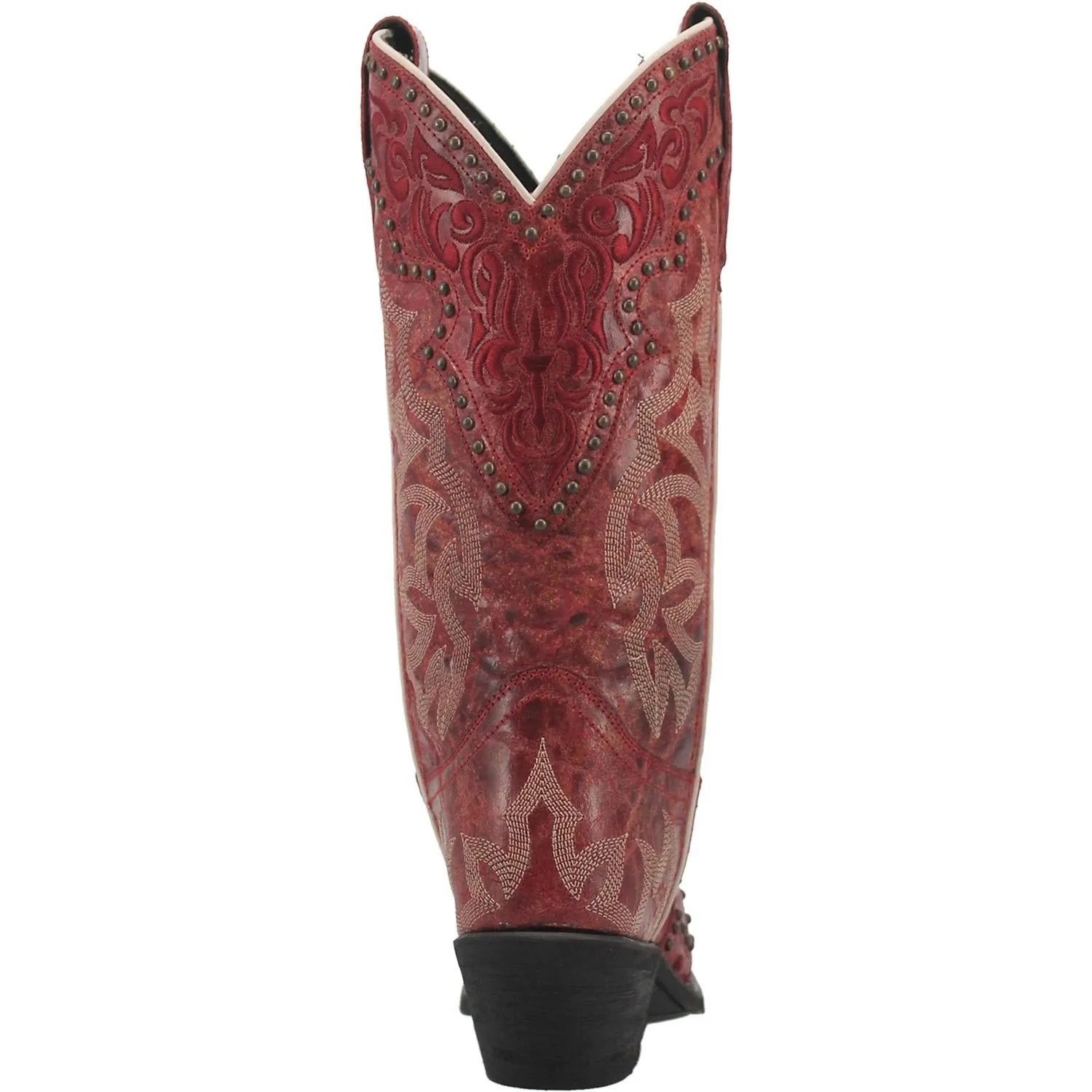 Laredo Ladies Braylynn Snip Toe Studded Red Western Boots 52411