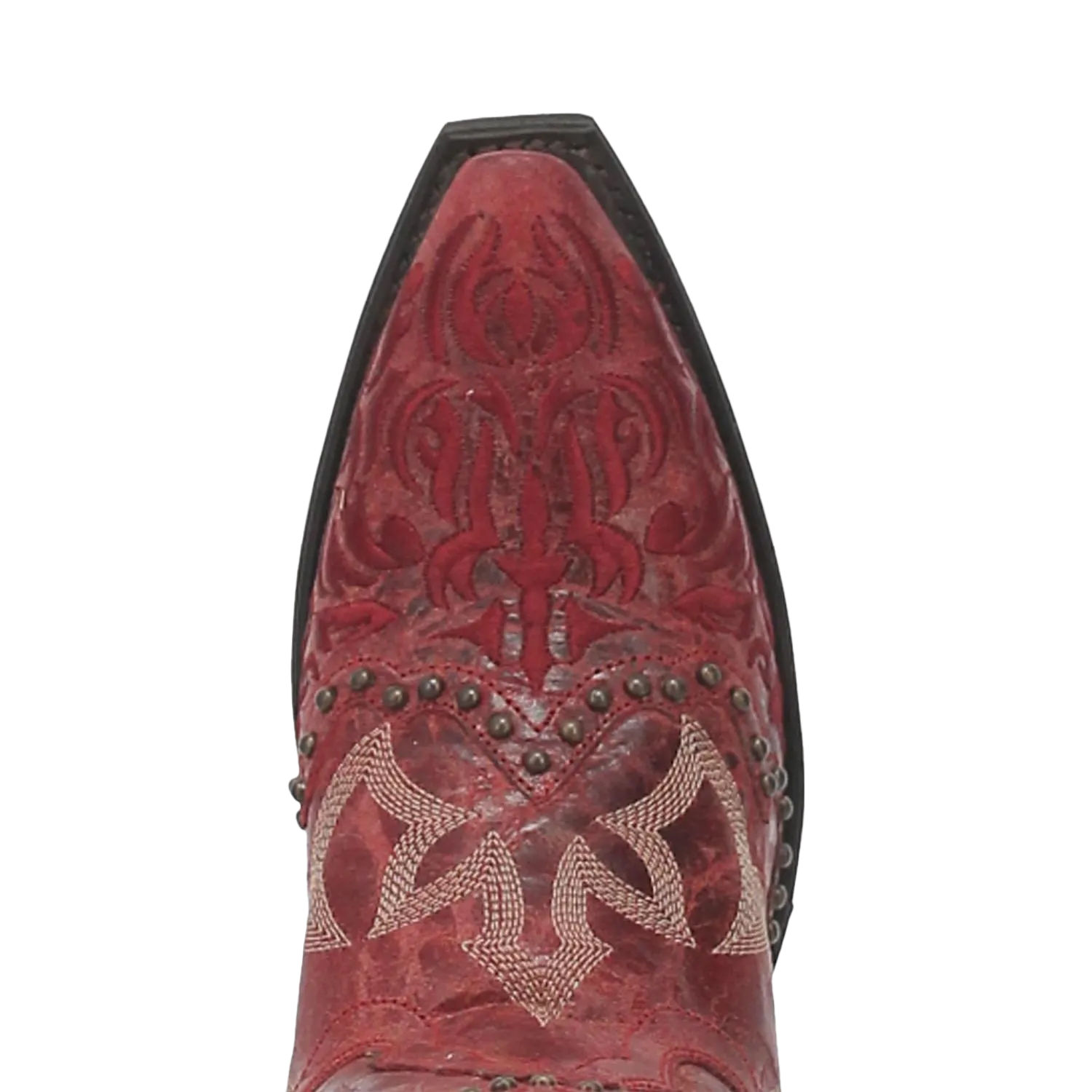 Laredo Ladies Braylynn Snip Toe Studded Red Western Boots 52411