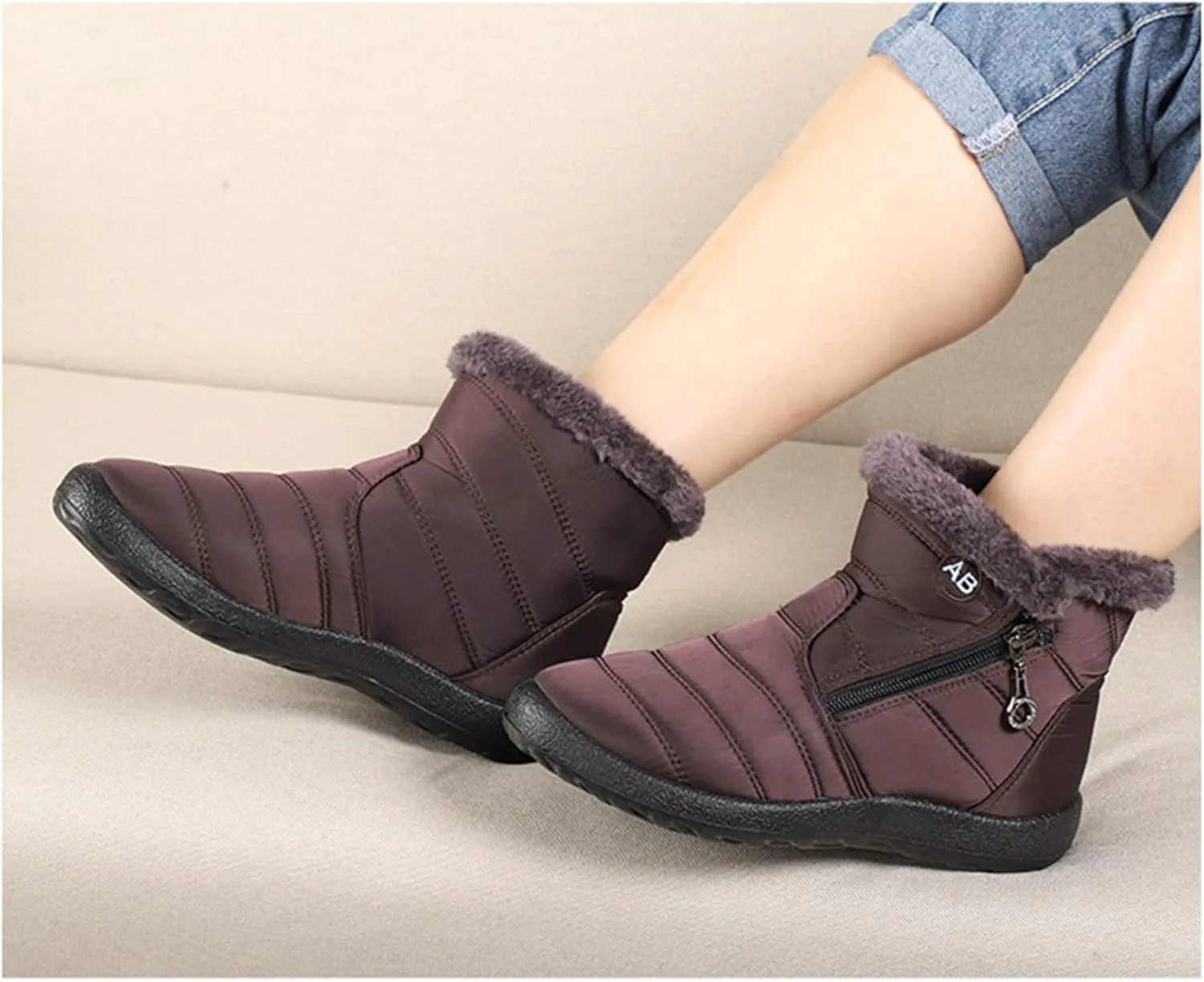 Lausiuoe Boots For Women Ankle Booties Flat Short Booties Ladies Western Casual Dressy Elegant Wide Width Boot Pull-On