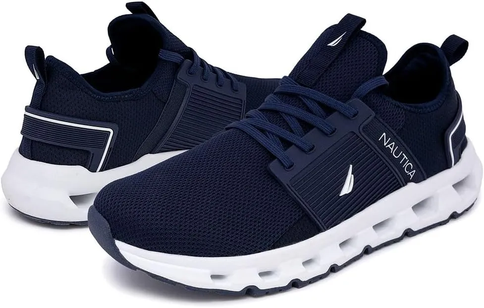 Nautica Mens Running Sneakers Sport Fashion Lace-Up Athletic Soft Shoes for Gym Tennis Men  Cushioned, Breathable, Lightweight & Comfortable