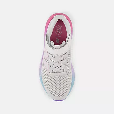 NEW BALANCE KID'S FRESH FOAM ARISHI V4 TOP STRAP GREY RUNNING SHOES