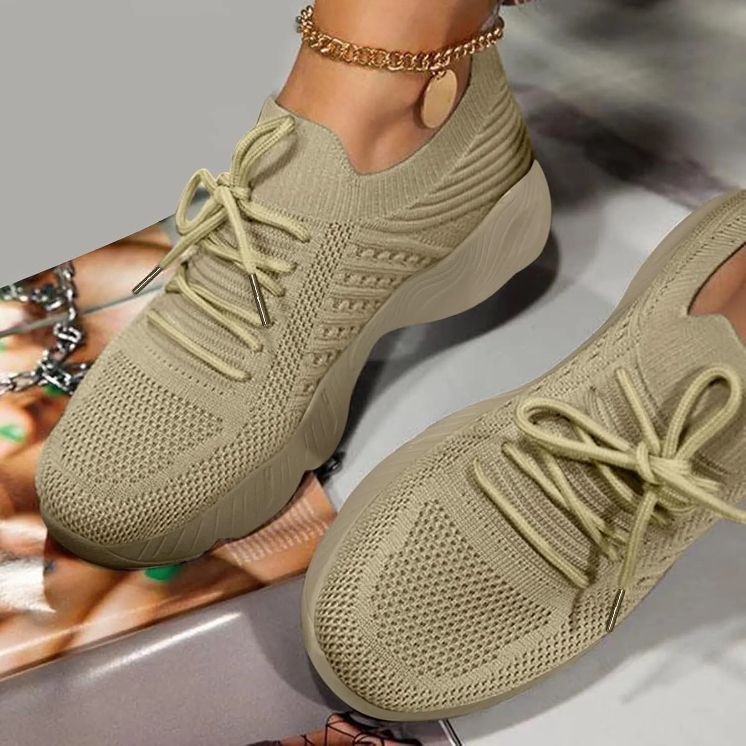 Running Shoes Women Sneakers Tennis Workout Walking Gym Lightweight Womens Running Shoes for The Runner Suede Slip On Loafer Leather White Sneakers Women