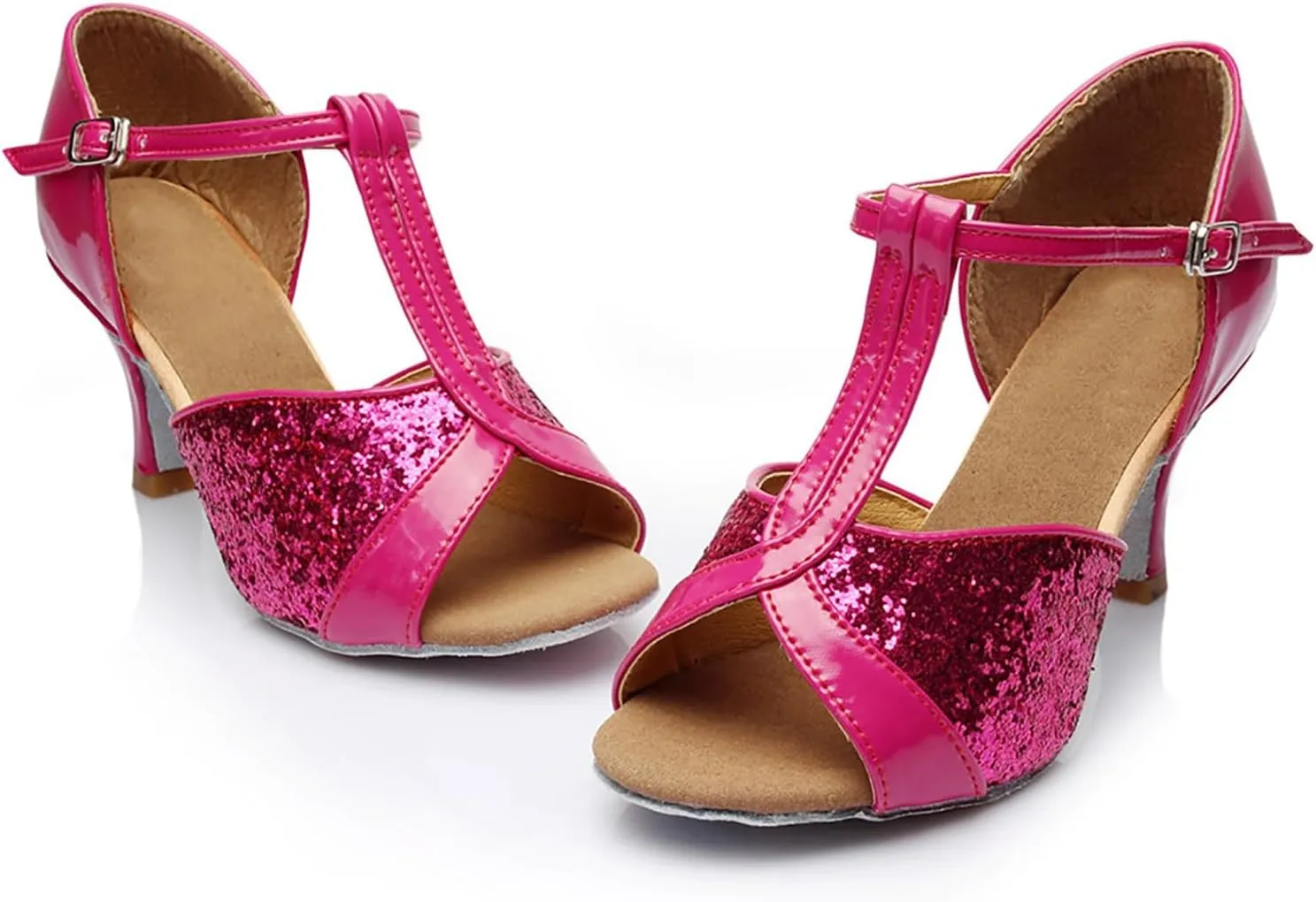 Silver High Heels for Women Latin Dance Shoes Ballroom Tango Open Toe Heels Performence Party Dancing Shoes