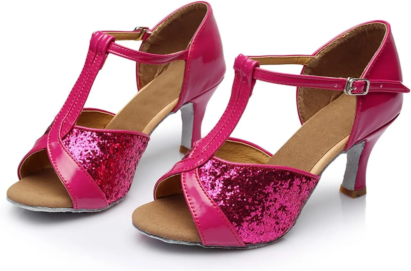 Silver High Heels for Women Latin Dance Shoes Ballroom Tango Open Toe Heels Performence Party Dancing Shoes