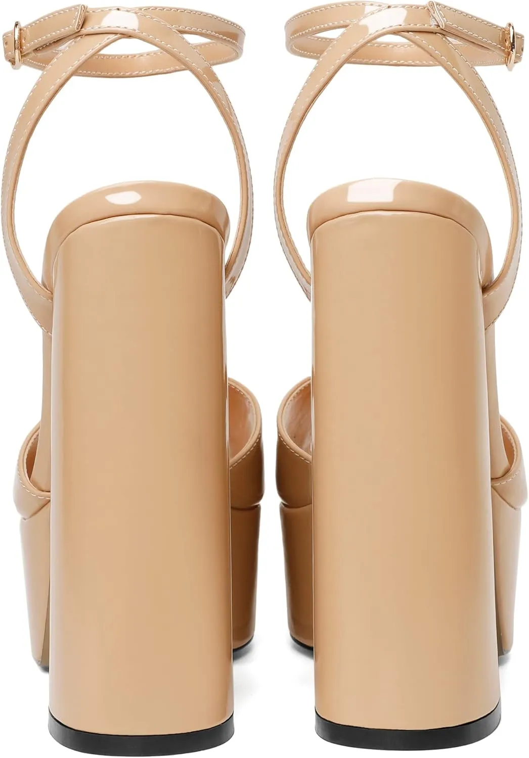 Soireelady Women Platform Sandals Chunky Block High Heels Peep Toe Heeled Sandals Slingback Sky High Heels Sexy Ankle Strap Summer Shoes for Party Evening Cocktail