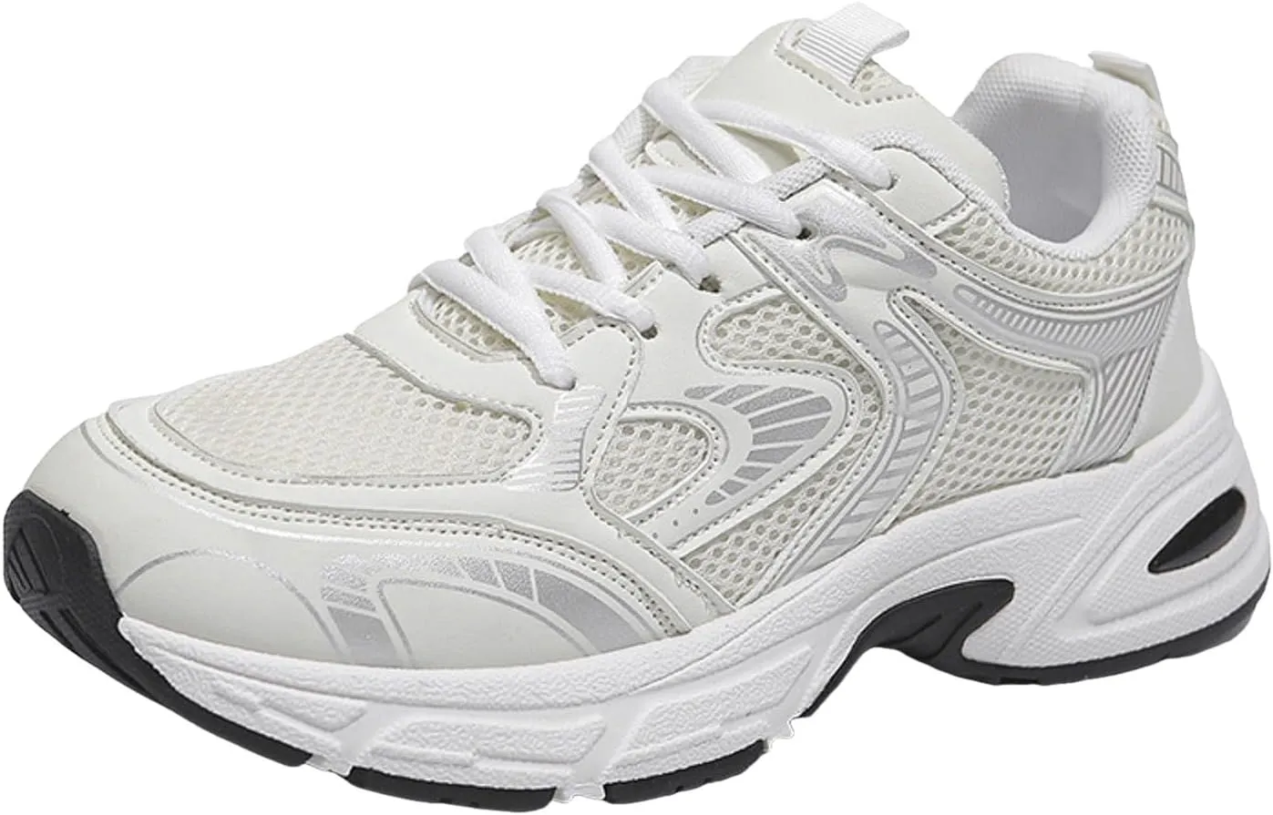 Walking Platform Shoes for Women 2025 Low-Top Slip On Air Cushioned Lace Up Casual Shoe Arch Support Jogging Tennis Sneakers Plantar Fasciitis Breathable Comfy Lightweight Footwear for Gym Travel