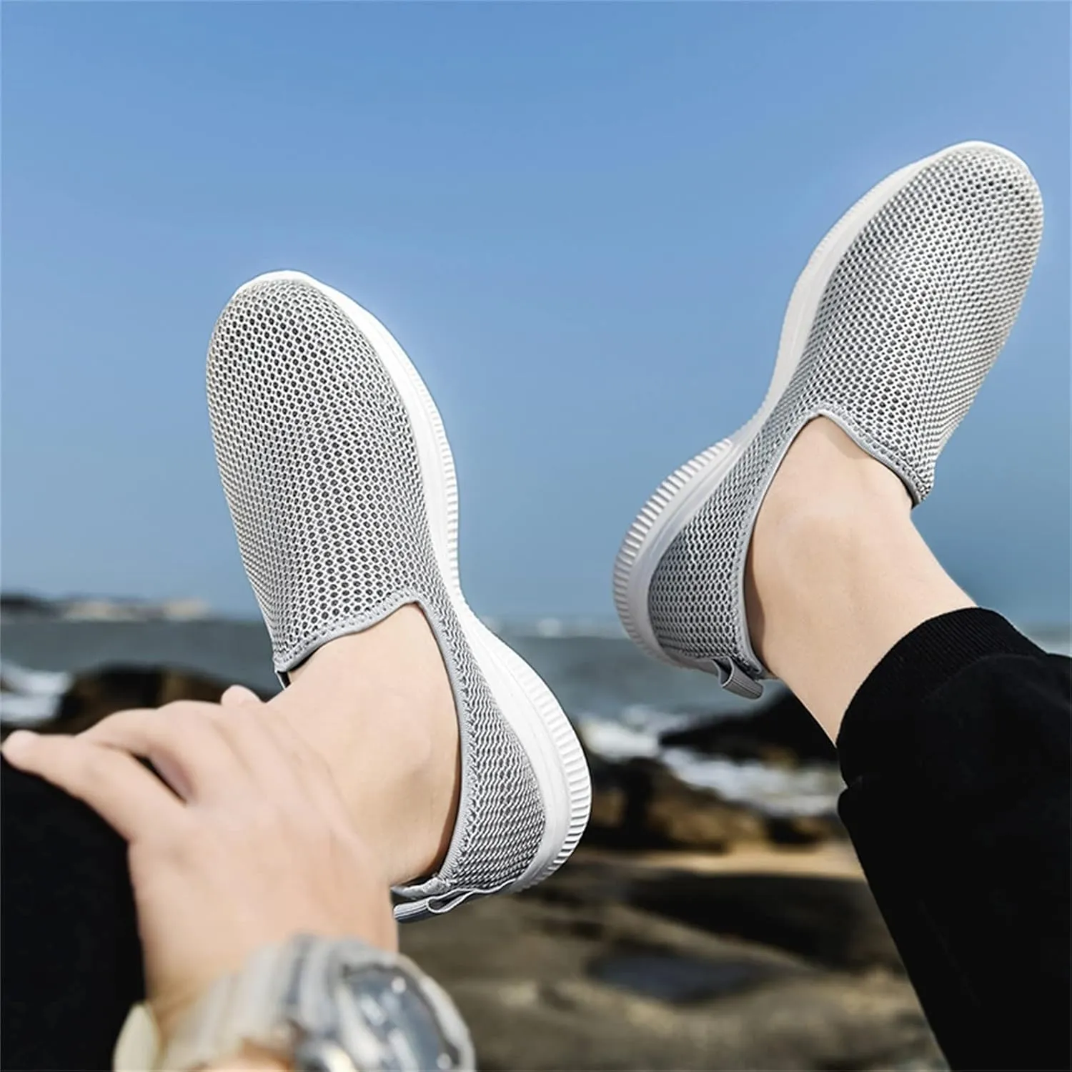 Women's Fashion Sneaker Non Slip Work Wide Comfortable Slip Resistant Work Shoes Running Shoes for Women Womens Loafer Flat Mid Top Sneakers for Men