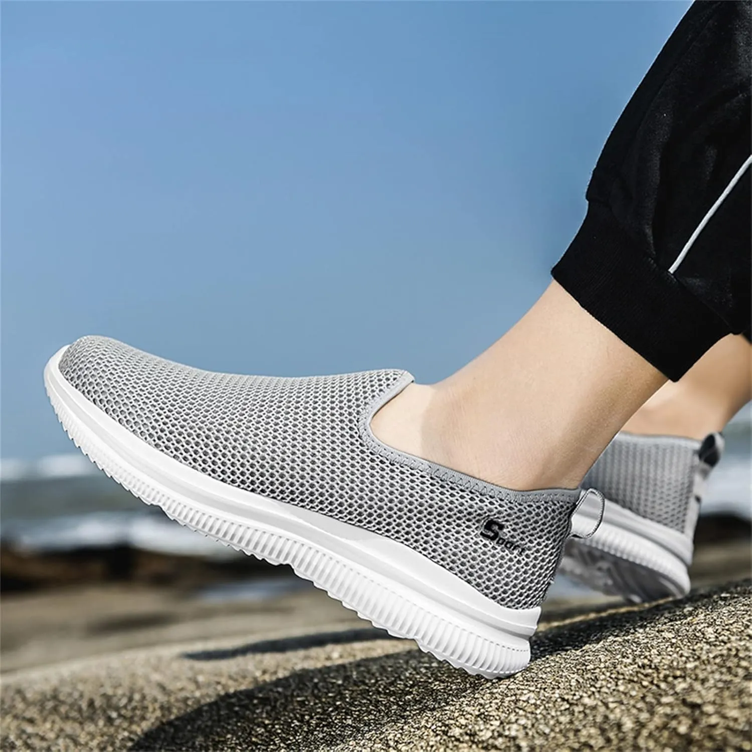 Women's Fashion Sneaker Non Slip Work Wide Comfortable Slip Resistant Work Shoes Running Shoes for Women Womens Loafer Flat Mid Top Sneakers for Men