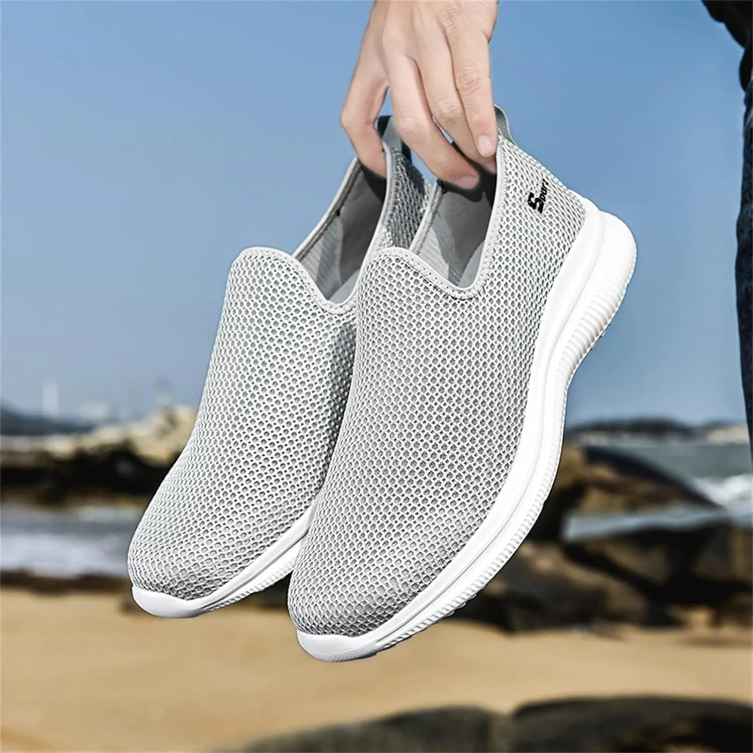Women's Fashion Sneaker Non Slip Work Wide Comfortable Slip Resistant Work Shoes Running Shoes for Women Womens Loafer Flat Mid Top Sneakers for Men