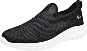 Women's Fashion Sneaker Non Slip Work Wide Comfortable Slip Resistant Work Shoes Running Shoes for Women Womens Loafer Flat Mid Top Sneakers for Men