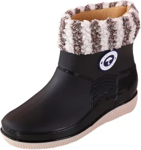 Womens Rain Boots Womens Rubber Boots Mid Calf for Boating Fishing Gardening Farming Stylish Rain Shoes