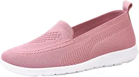 Women's Summer Mesh Breathable Walking Shoes with Arch Support, Non Slip Beach Casual Sneakers Dress Flat Sandals